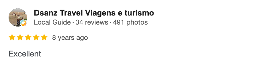 Google review by Dsanz Travel